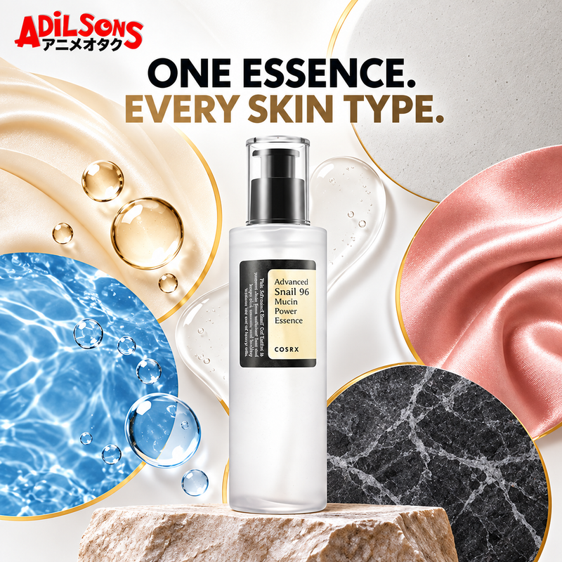 Adilsons creative for COSRX Advanced Snail 96 Mucin Power Essence 100ml — ONE ESSENCE. EVERY SKIN TYPE.