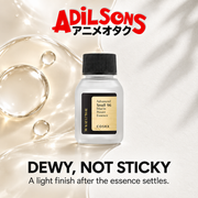 Adilsons Beauty COSRX Advanced Snail 96 Mucin Power Essence 30ml ad: DEWY, NOT STICKY / A light finish after the essence settles.
