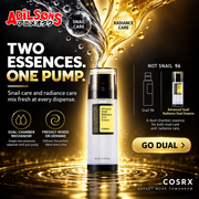 Adilsons creative for COSRX Advanced Snail Radiance Dual Essence 80ml — TWO ESSENCES. ONE PUMP.