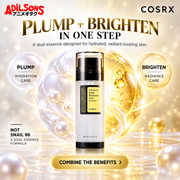 Adilsons creative for COSRX Advanced Snail Radiance Dual Essence 80ml — PLUMP + BRIGHTEN IN ONE STEP