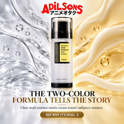 Adilsons creative for COSRX Advanced Snail Radiance Dual Essence 80ml — THE TWO-COLOR FORMULA TELLS THE STORY