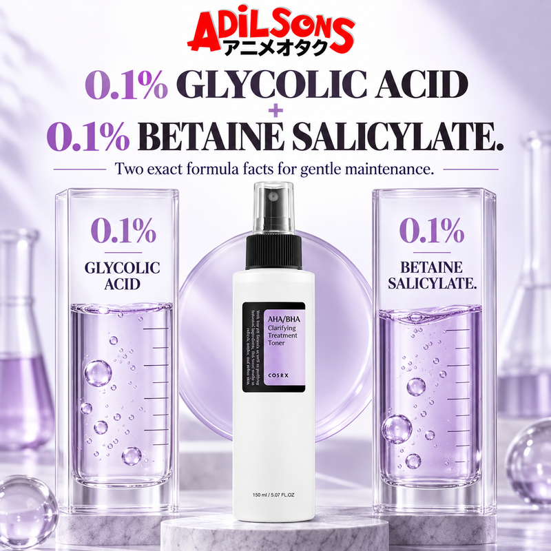 0.1% glycolic acid plus 0.1% betaine salicylate formula card