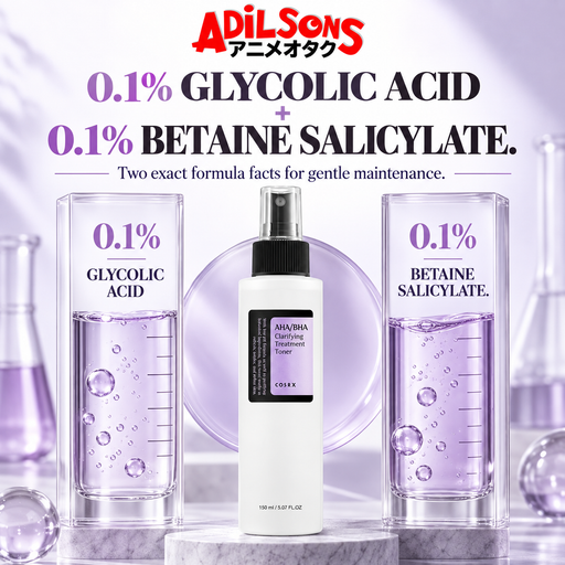0.1% glycolic acid plus 0.1% betaine salicylate formula card