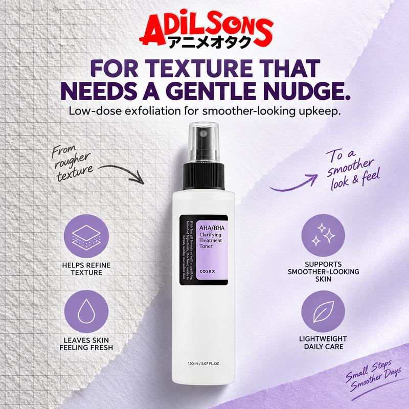 Gentle maintenance support for smoother-looking skin texture