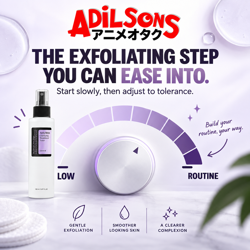 An exfoliating toner step that can be introduced gradually