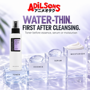 Water-thin toner used first after cleansing