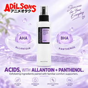 Exfoliating acids paired with allantoin and panthenol
