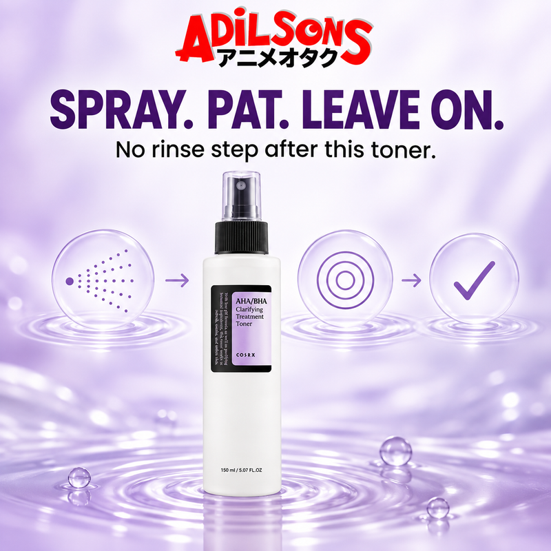Spray, pat and leave on with no rinse step