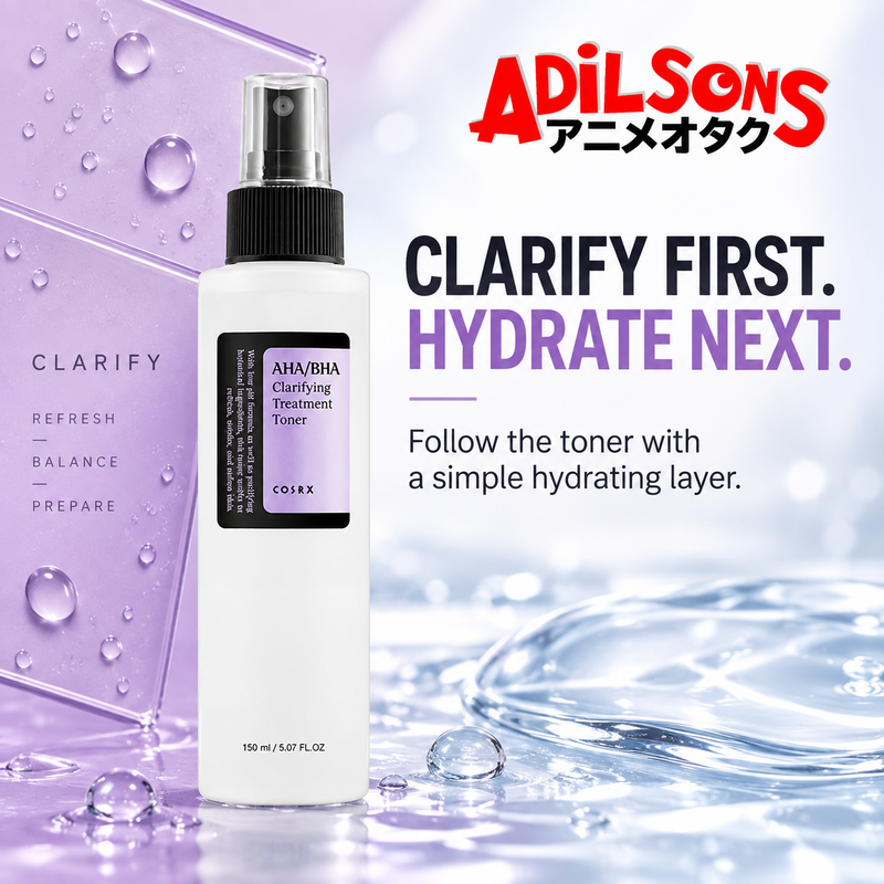 Follow the clarifying toner with a simple hydrating layer