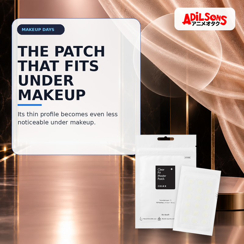 COSRX Clear Fit Master Patch 18EA ad — Under-makeup compatibility