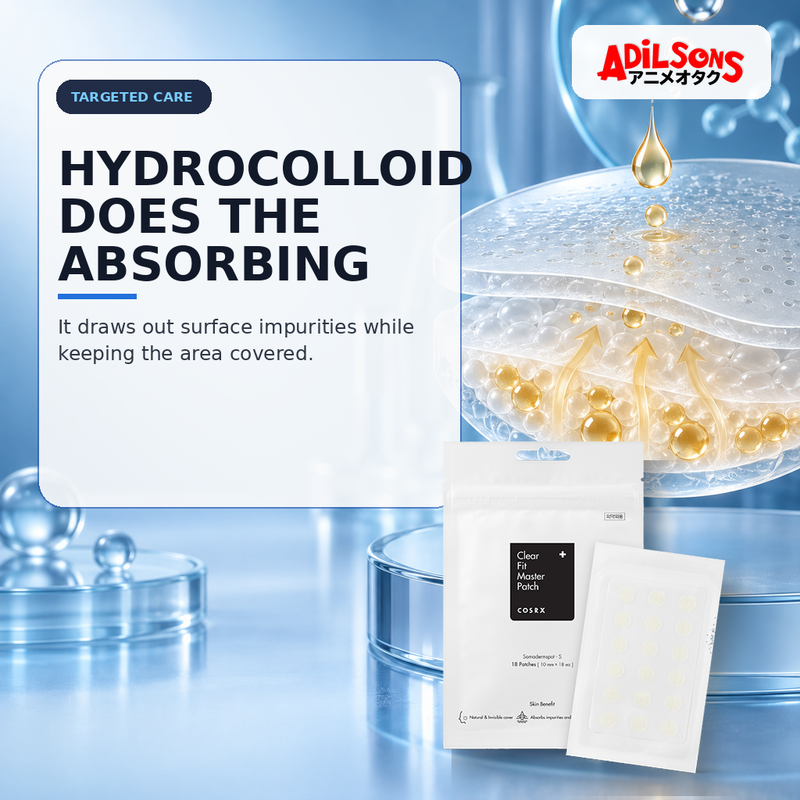 COSRX Clear Fit Master Patch 18EA ad — Hydrocolloid absorption