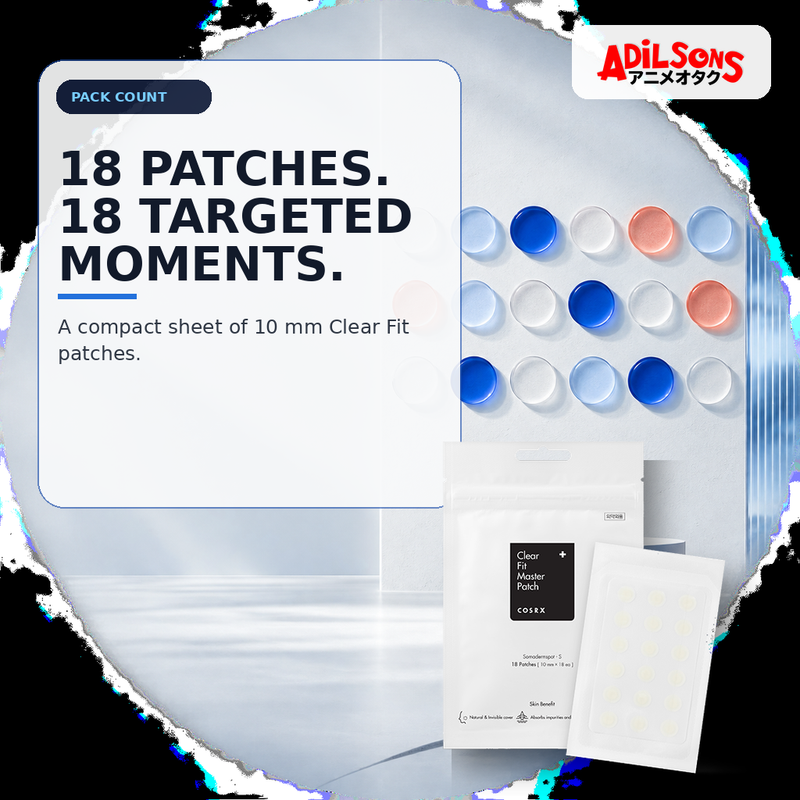 COSRX Clear Fit Master Patch 18EA ad — Exact 18-patch count