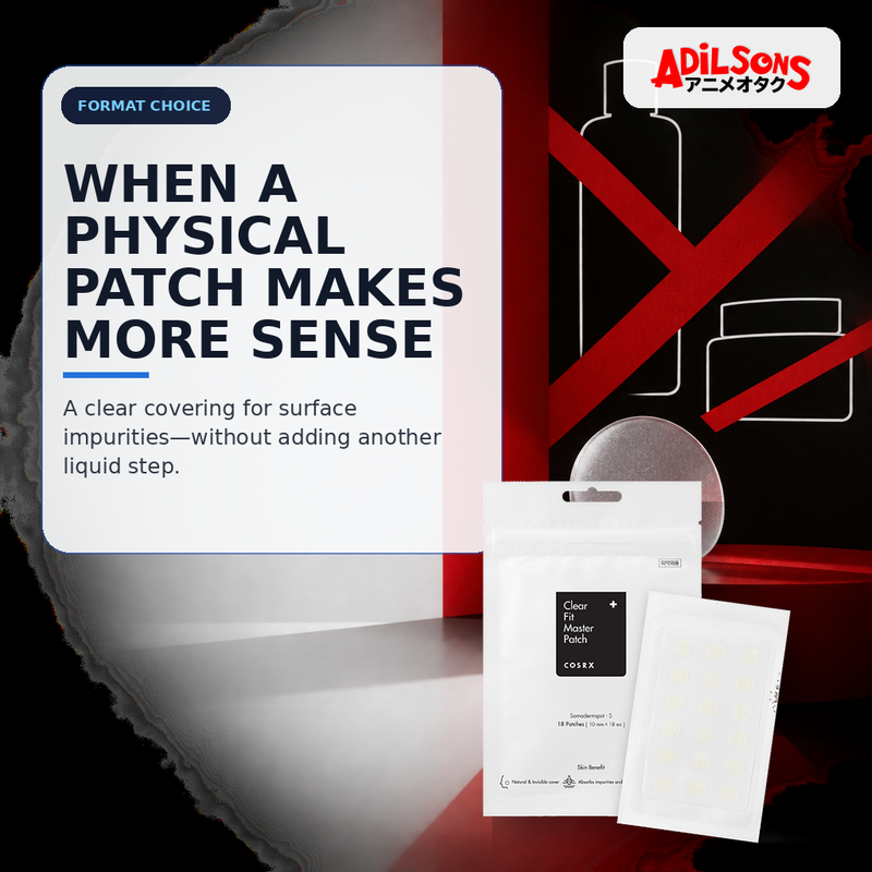 COSRX Clear Fit Master Patch 18EA ad — Physical care rather than liquid formula