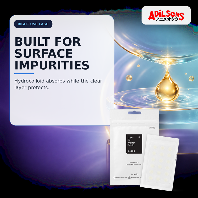 COSRX Clear Fit Master Patch 18EA ad — For surface impurities