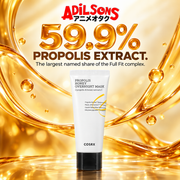 COSRX Full Fit Propolis Honey Overnight Mask ad: 59.9% PROPOLIS EXTRACT.