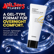 COSRX Full Fit Propolis Honey Overnight Mask ad: A GEL-TYPE FORMAT FOR OVERNIGHT COMFORT.