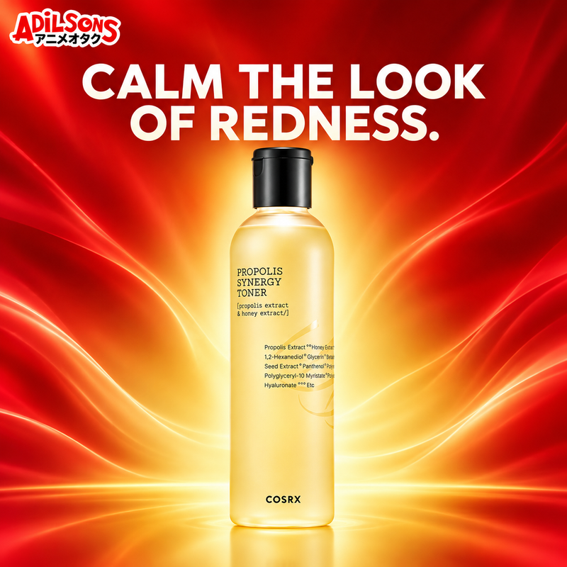Adilsons creative for COSRX Full Fit Propolis Synergy Toner 150ml — CALM THE LOOK OF REDNESS.