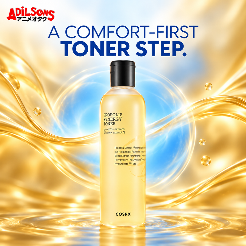 Adilsons creative for COSRX Full Fit Propolis Synergy Toner 150ml — A COMFORT-FIRST TONER STEP.