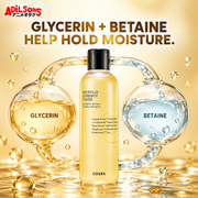 Adilsons creative for COSRX Full Fit Propolis Synergy Toner 150ml — GLYCERIN + BETAINE HELP HOLD MOISTURE.