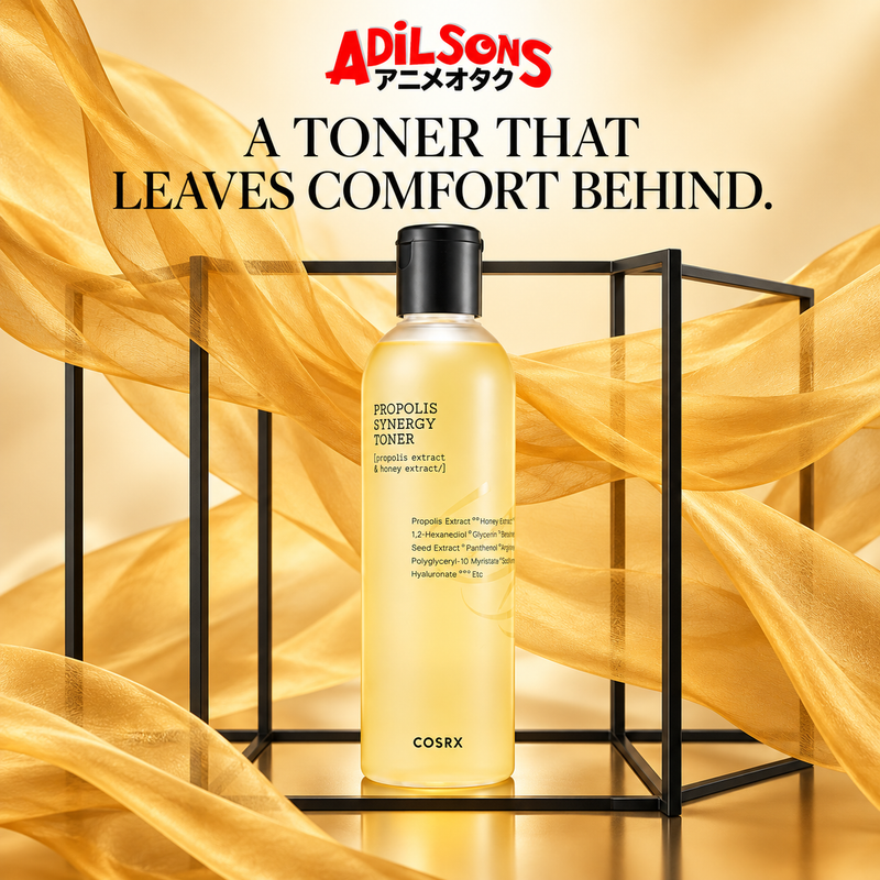 Adilsons creative for COSRX Full Fit Propolis Synergy Toner 150ml — A TONER THAT LEAVES COMFORT BEHIND.