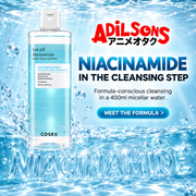 Adilsons creative for COSRX Low pH Niacinamide Micellar Cleansing Water 400ml — NIACINAMIDE IN THE CLEANSING STEP
