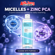 Adilsons creative for COSRX Low pH Niacinamide Micellar Cleansing Water 400ml — MICELLES + ZINC PCA