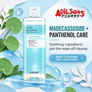 Adilsons creative for COSRX Low pH Niacinamide Micellar Cleansing Water 400ml — MADECASSOSIDE + PANTHENOL CARE