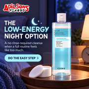 Adilsons creative for COSRX Low pH Niacinamide Micellar Cleansing Water 400ml — THE LOW-ENERGY NIGHT OPTION