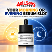 Choose a morning or evening serum slot according to tolerance