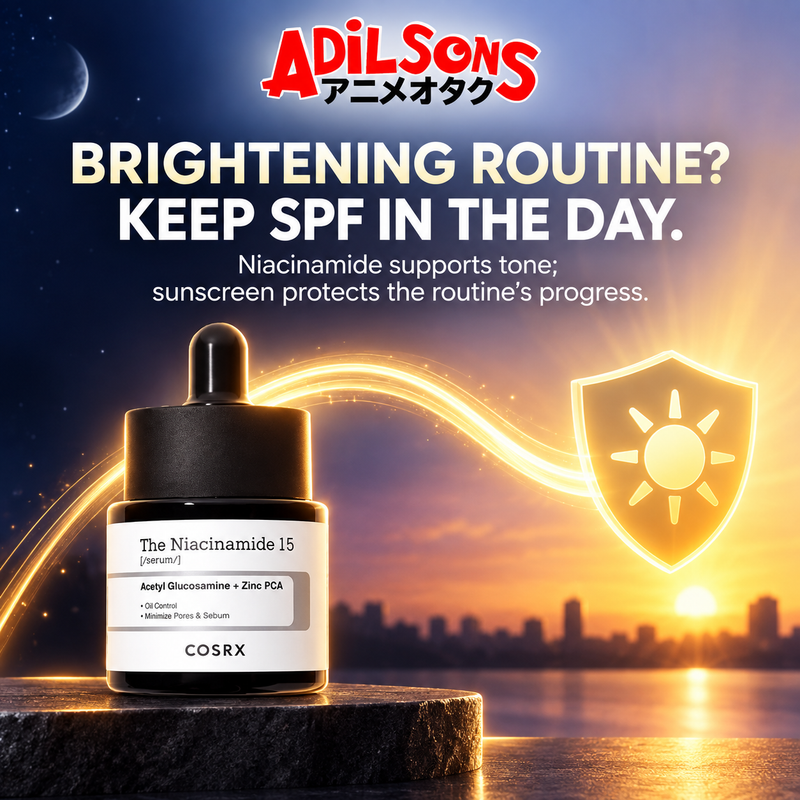 Keep sunscreen in the daytime brightening routine