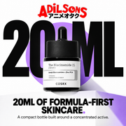 20 ml compact bottle built around concentrated skincare