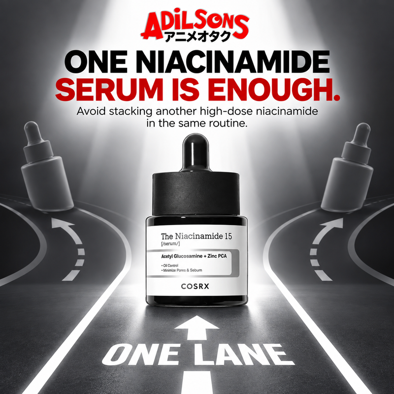 One high-dose niacinamide serum per routine