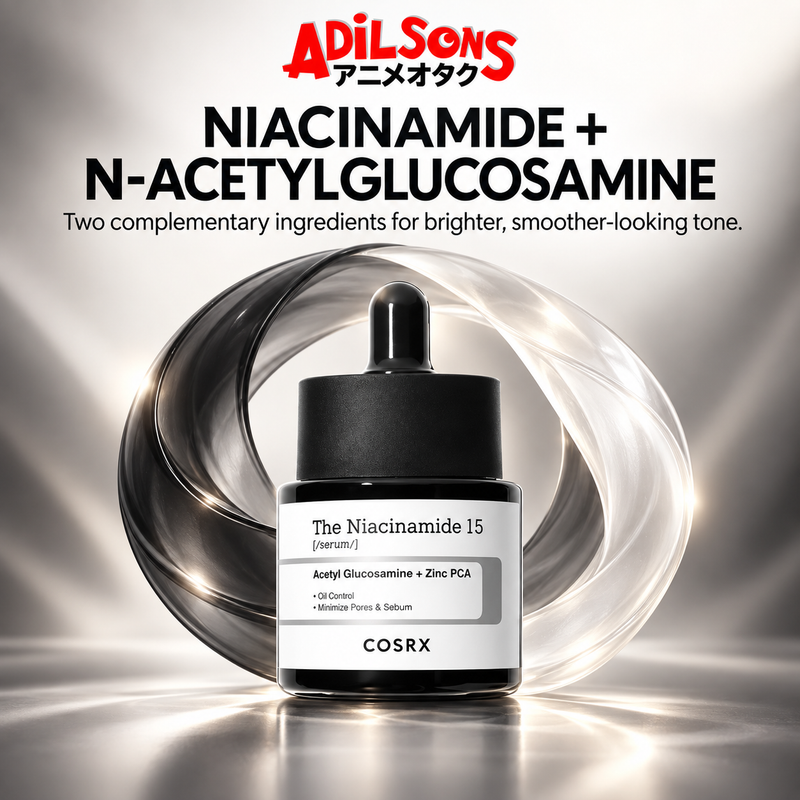 Niacinamide and N-acetylglucosamine as complementary ingredients
