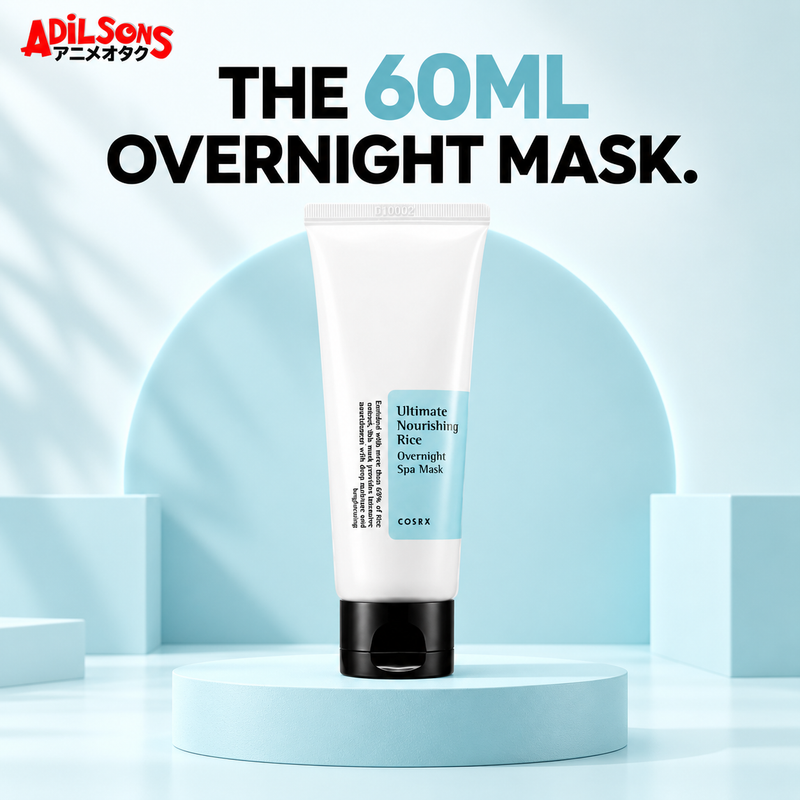 Adilsons creative for COSRX Ultimate Nourishing Rice Overnight Spa Mask 60ml — THE 60ML OVERNIGHT MASK.