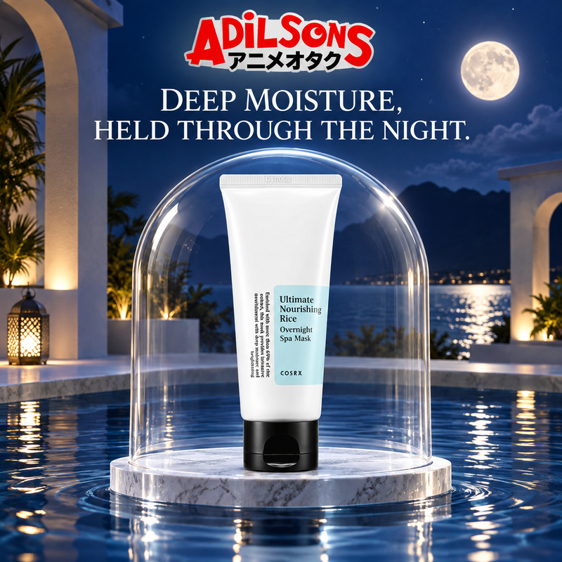 Adilsons creative for COSRX Ultimate Nourishing Rice Overnight Spa Mask 60ml — DEEP MOISTURE, HELD THROUGH THE NIGHT.