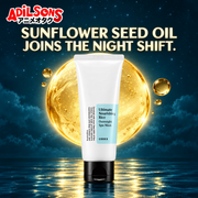 Adilsons creative for COSRX Ultimate Nourishing Rice Overnight Spa Mask 60ml — SUNFLOWER SEED OIL JOINS THE NIGHT SHIFT.