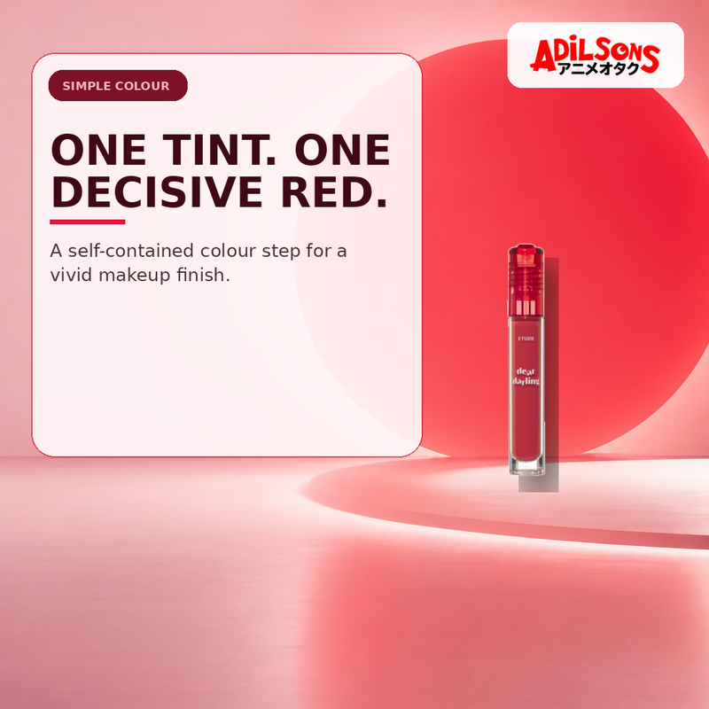 Adilsons Beauty creative for ETUDE Dear Darling Water Gel Tint #08 Water Melon Red 5g — One-step colour impact.