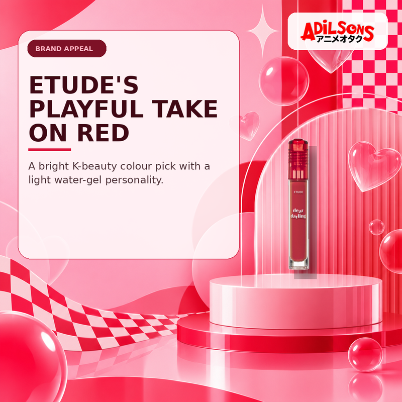 Adilsons Beauty creative for ETUDE Dear Darling Water Gel Tint #08 Water Melon Red 5g — ETUDE brand affinity.