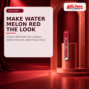 Adilsons Beauty creative for ETUDE Dear Darling Water Gel Tint #08 Water Melon Red 5g — Hero shade desire.