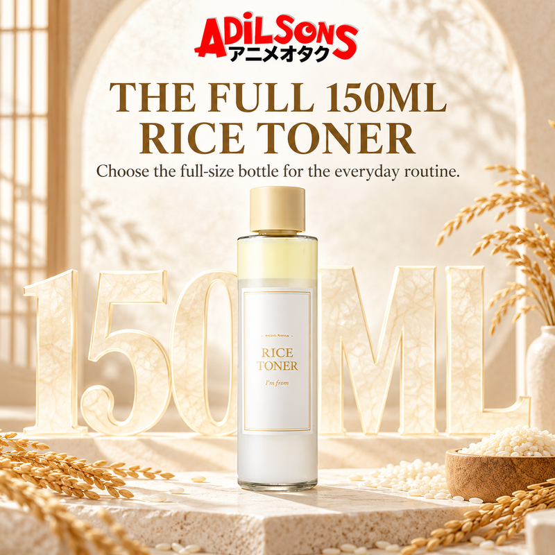 Adilsons Beauty I'm From Rice Toner 150ml ad: THE FULL 150ML RICE TONER / Choose the full-size bottle for the everyday routine.