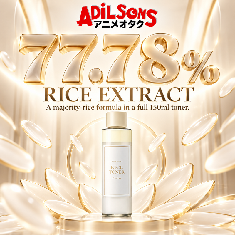 Adilsons Beauty I'm From Rice Toner 150ml ad: 77.78% RICE EXTRACT / A majority-rice formula in a full 150ml toner.