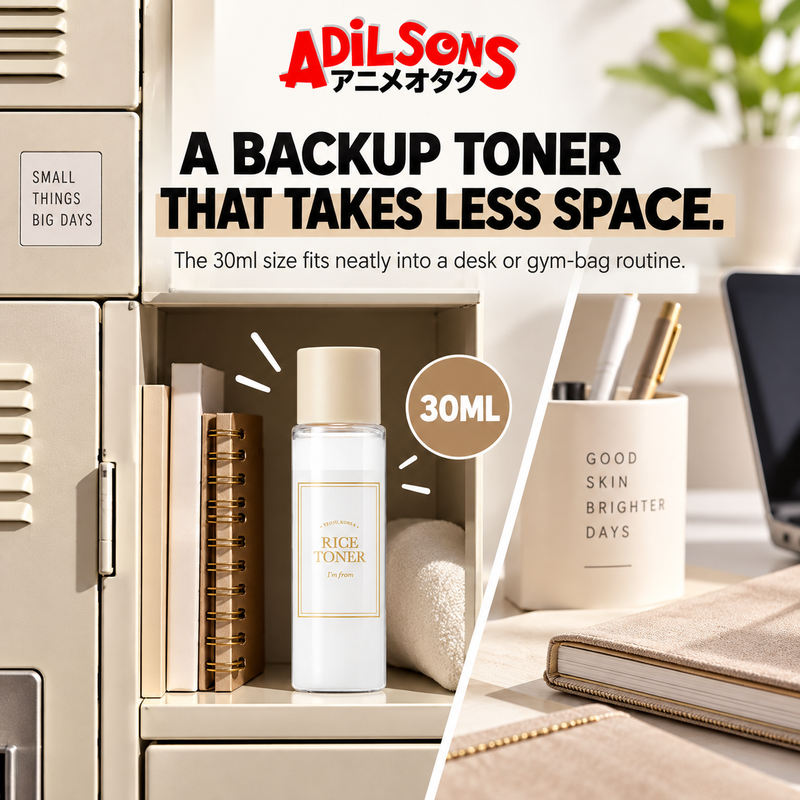 30 ml backup toner for a desk or gym-bag routine