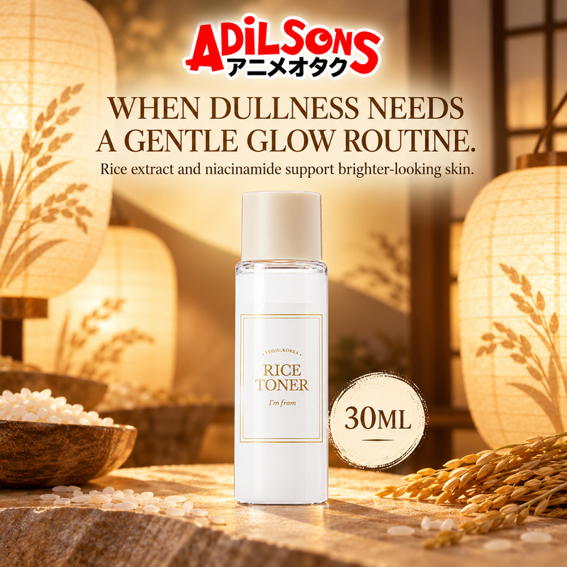 Rice extract and niacinamide for brighter-looking skin