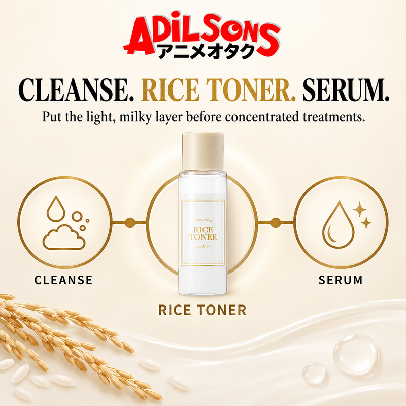 Rice Toner after cleansing and before serum