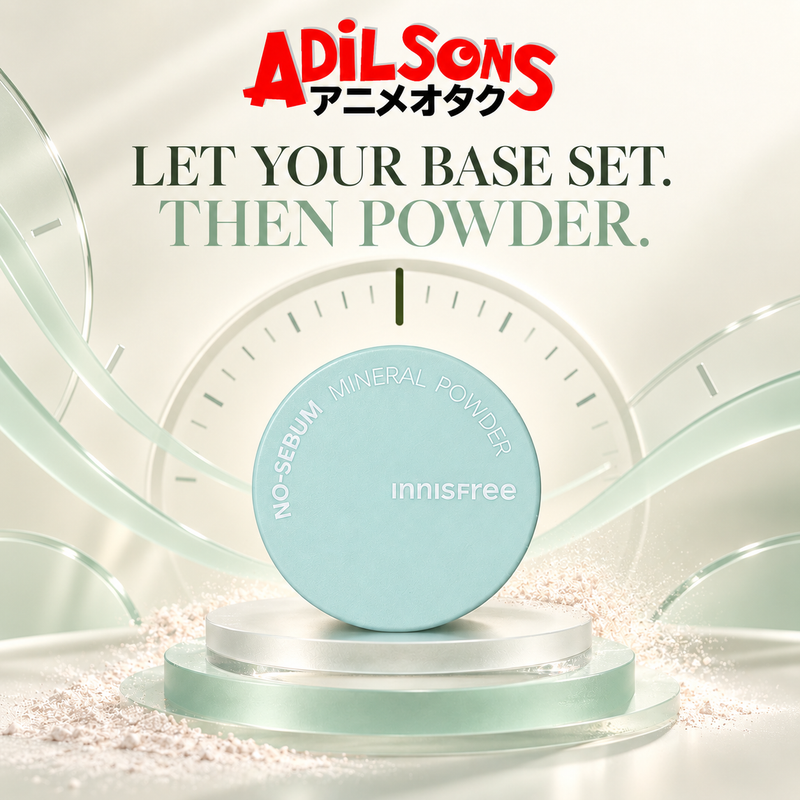 Adilsons creative for INNISFREE No-Sebum Mineral Powder 5g — LET YOUR BASE SET. THEN POWDER.