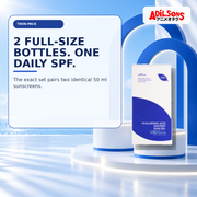 Adilsons Beauty creative for IsNtree Hyaluronic Acid Watery Sun Gel twin pack — Exact twin-pack format.