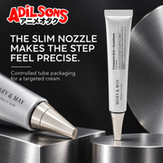 MARY&MAY Tranexamic Acid + Glutathione Eye Cream creative: THE SLIM NOZZLE MAKES THE STEP FEEL PRECISE.