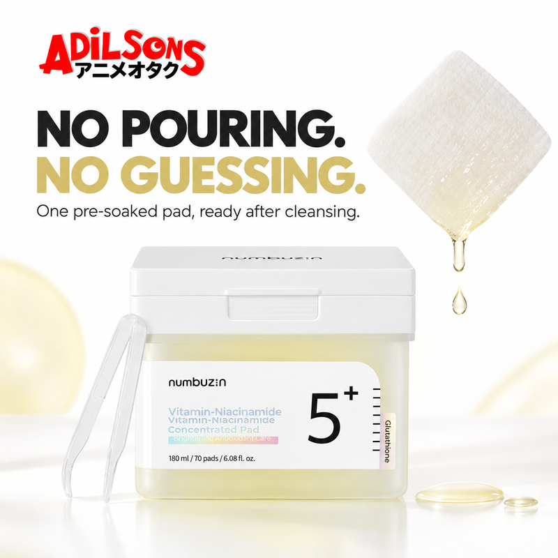NUMBUZIN No.5 Vitamin-Niacinamide Concentrated Pad in a pre-soaked convenience still life