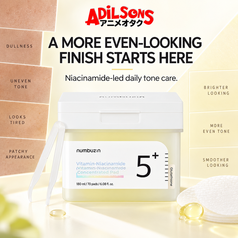 NUMBUZIN No.5 Vitamin-Niacinamide Concentrated Pad in a even-tone color-block system