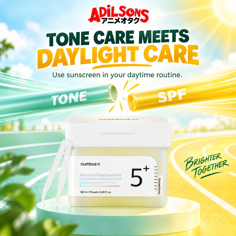 NUMBUZIN No.5 Vitamin-Niacinamide Concentrated Pad in a tone-care and SPF relay
